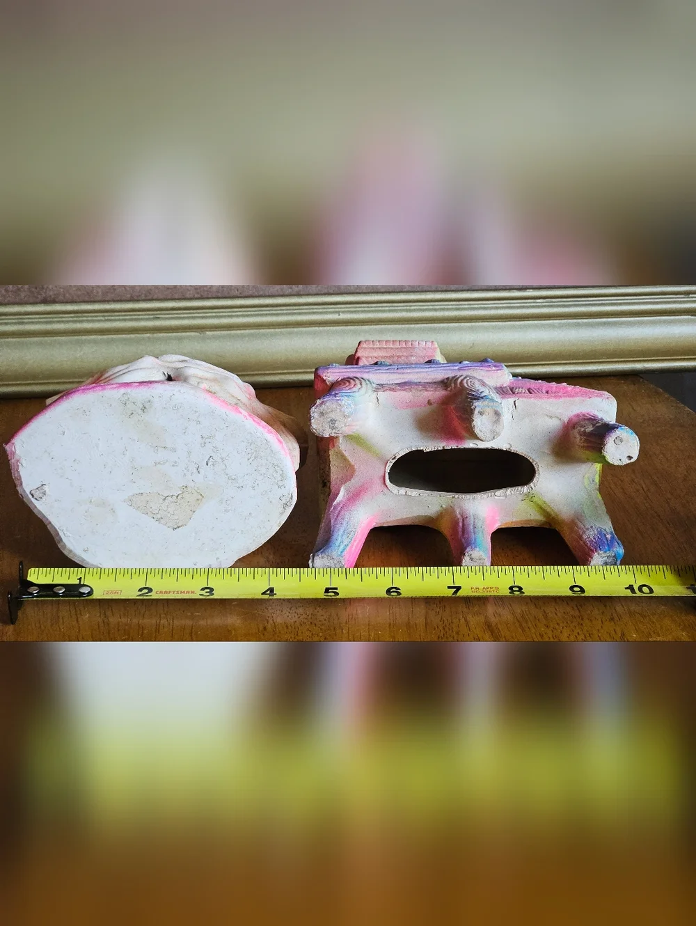 Vtg Fluorescent Watera Hut & Decorative Hot Pink Reefscape for Fishtank